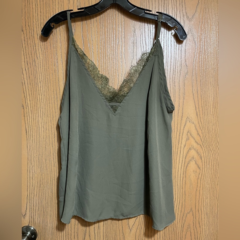 Green Lace Cami Tank